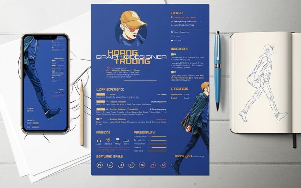 Mẫu CV tiếng Anh thể hiện cá tính riêng