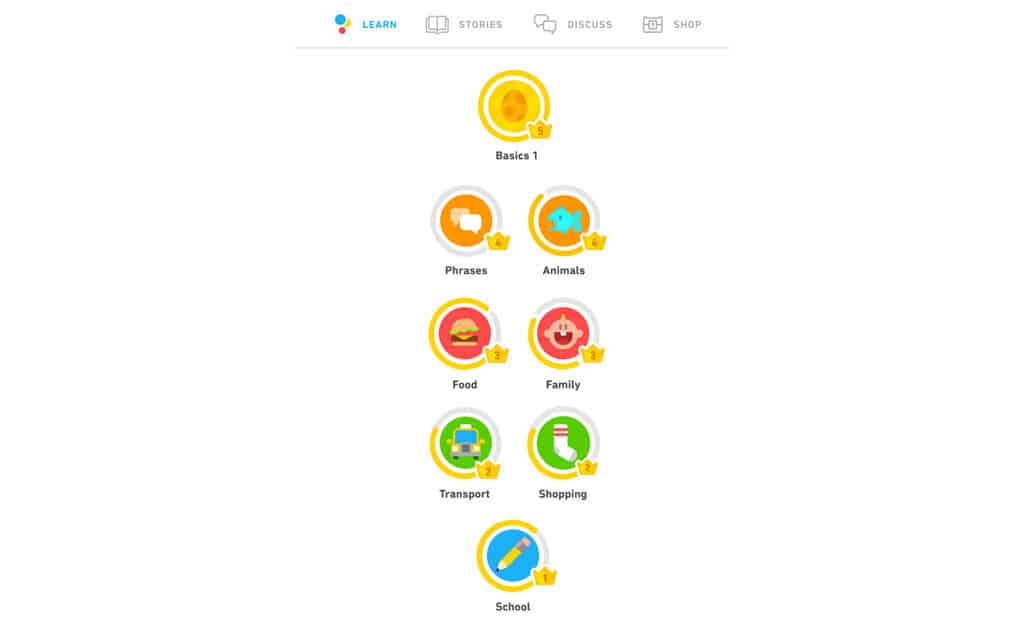 cap do hoc app duolingo