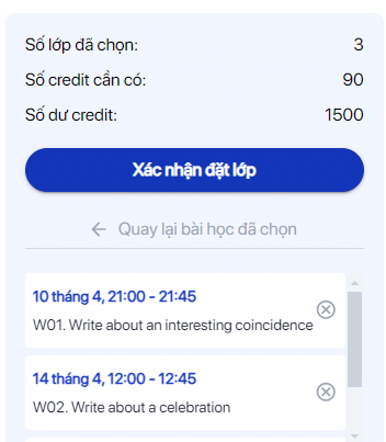 Cách đặt lịch học trên NativeX
