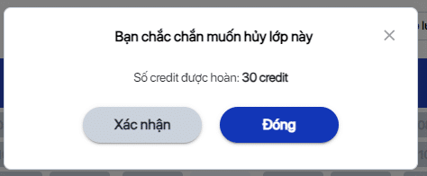 Hủy lịch học trên NativeX