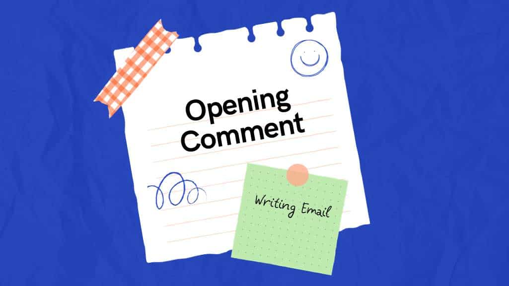 viet email tieng anh opening comment