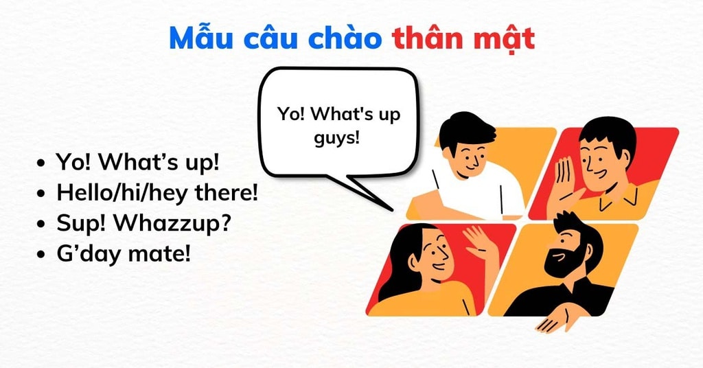 Mẫu câu chào thân mật