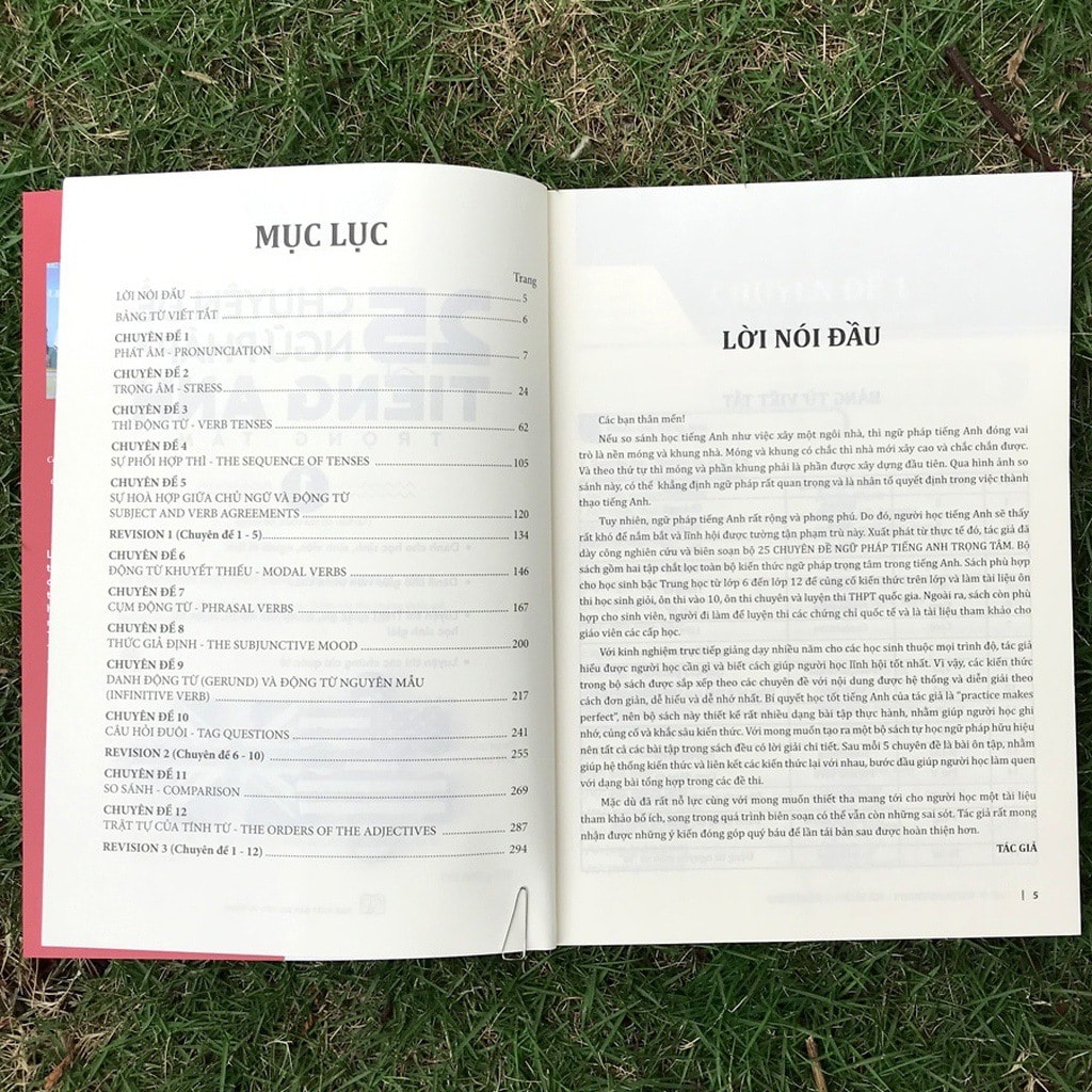 Nội dung sách 25 Chuyên đề ngữ pháp tiếng anh