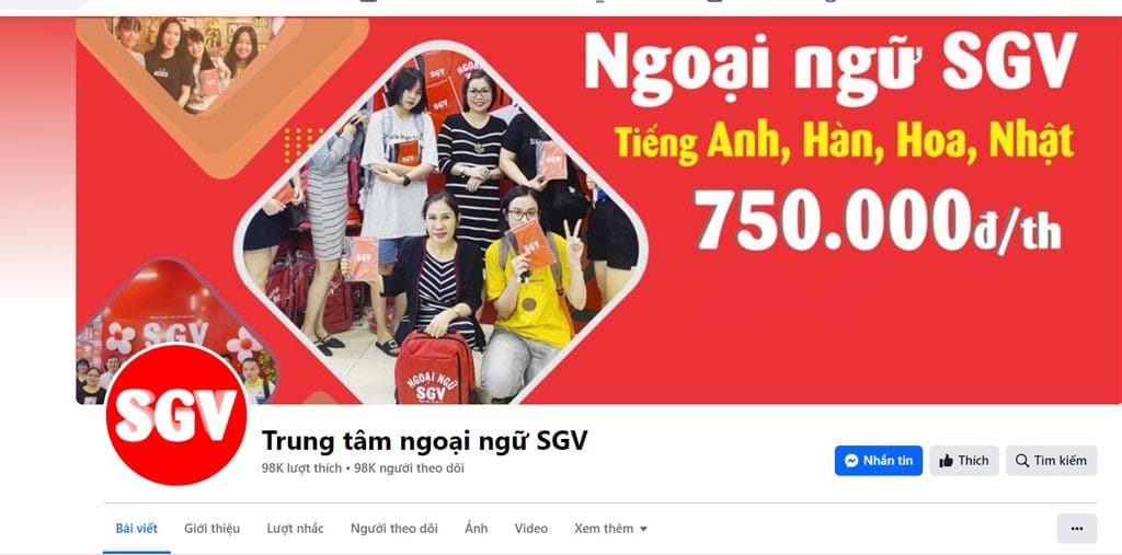 Trung tâm tiếng anh SGV