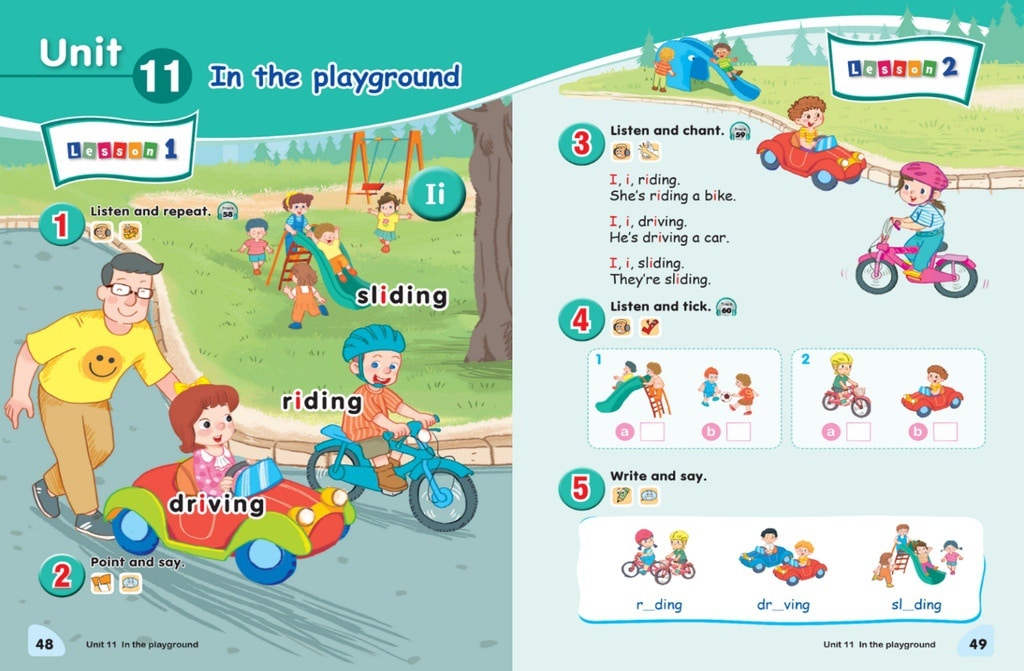 Từ vựng tiếng anh lớp 2 unit 11