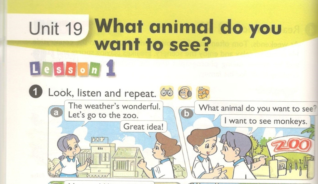 Từ vựng tiếng anh lớp 4 unit 19