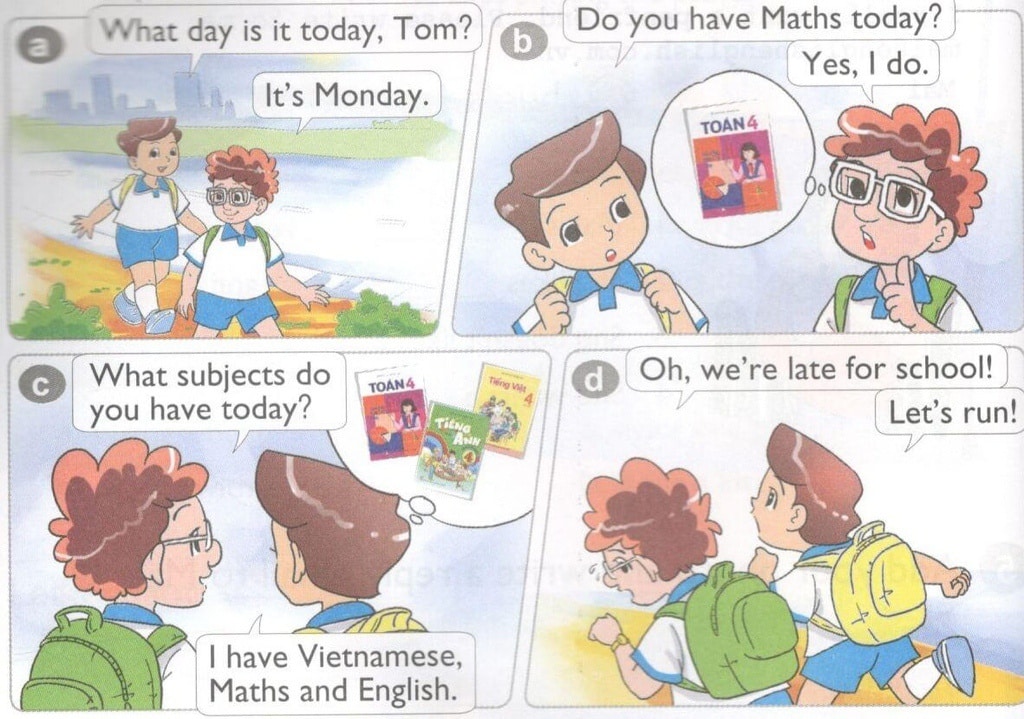 Từ vựng tiếng anh lớp 4 unit 8