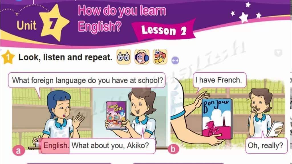 Từ vựng tiếng anh lớp 5 unit 7