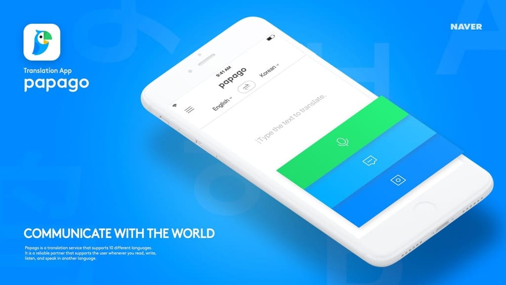 Ứng dụng dịch tiếng anh Naver Papago