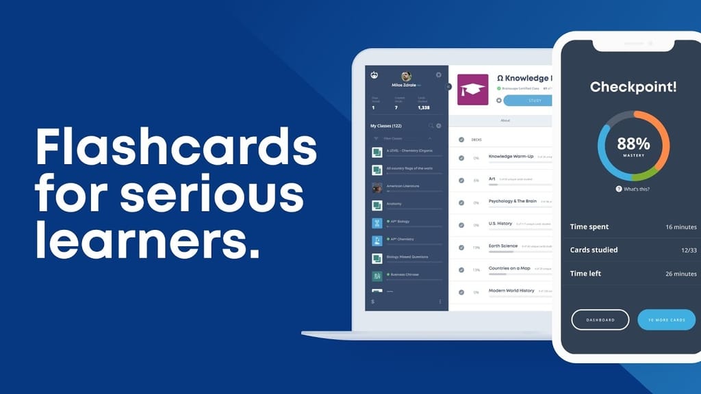 Ứng dụng flashcard tiếng anh Brainscape – Smart Flashcards