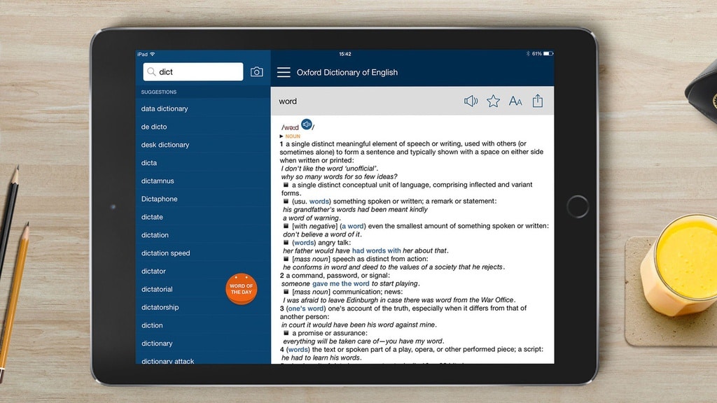 Ứng dụng học tiếng anh trên máy tính Oxford Dictionary