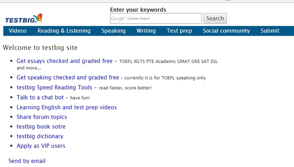 Website luyện viết tiếng anh Testbig