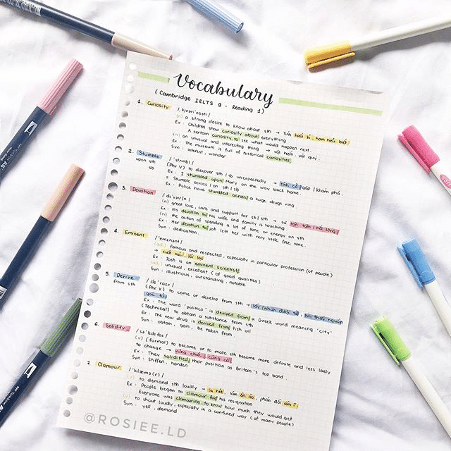 Xác định các chủ đề từ vựng bạn muốn học