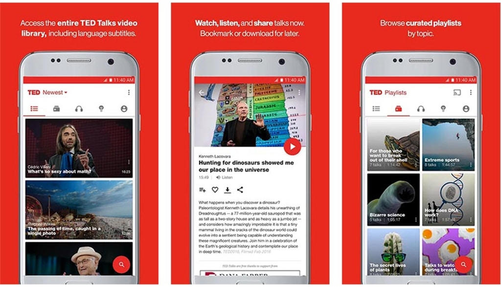 Ứng dụng học tiếng anh TED