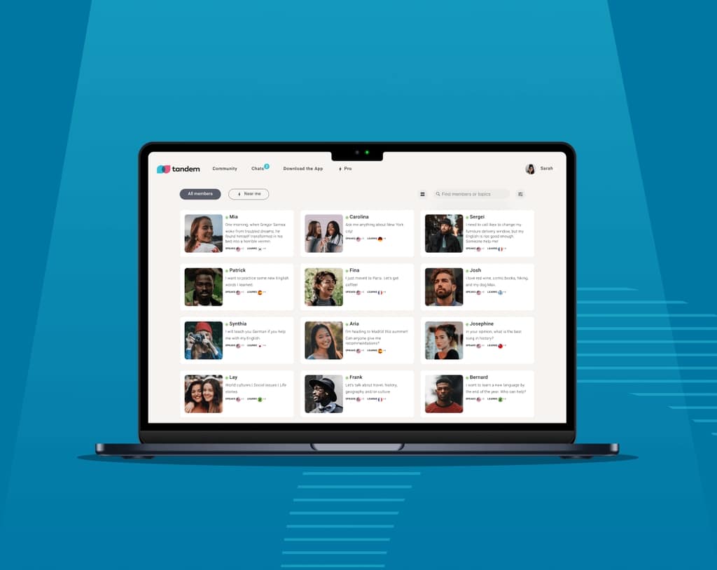 Web luyện nói tiếng anh Tandem