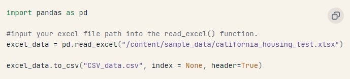 đọc tệp Excel sang CSV bằng Pandas