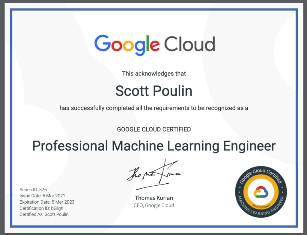 Google Cloud Certified - Machine Learning Engineer