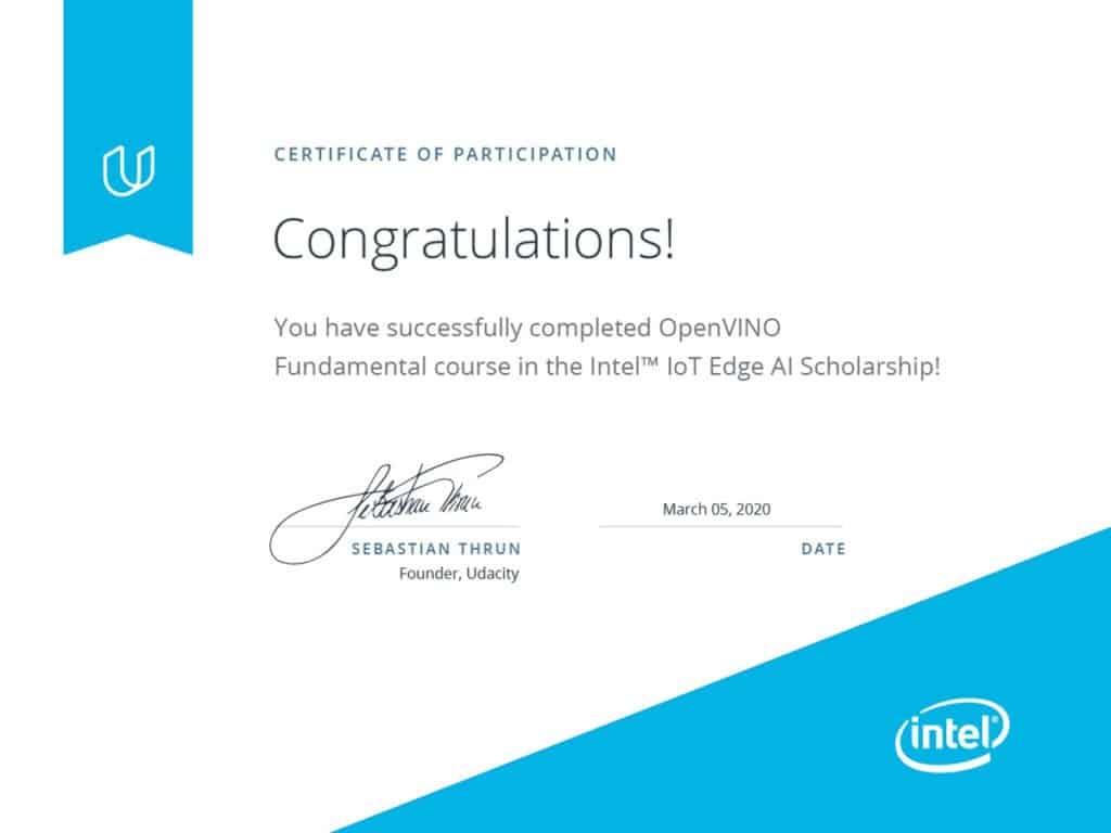 Intel Edge AI Certification