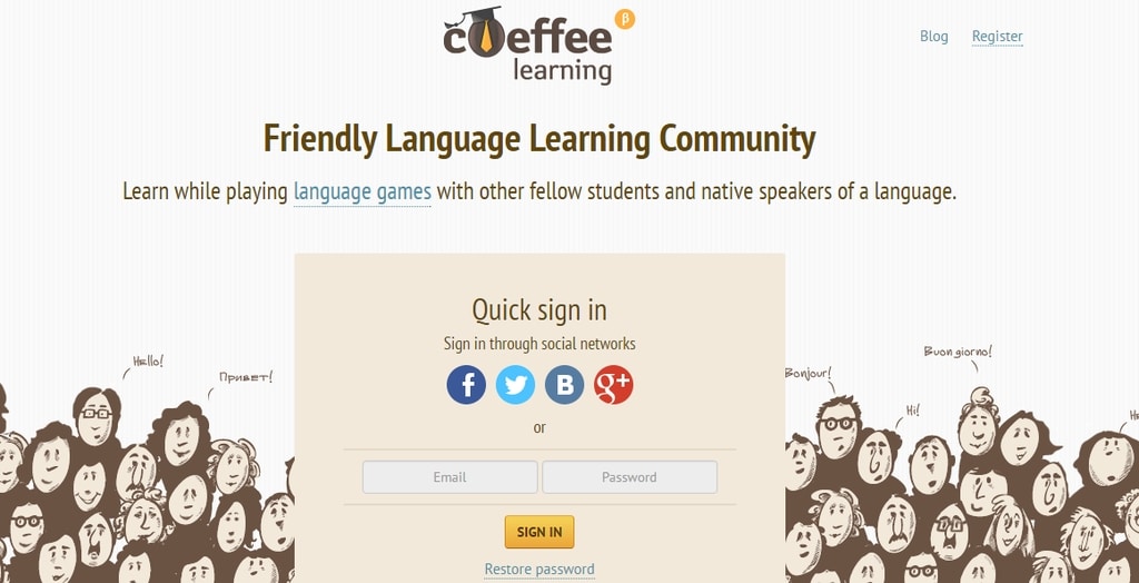 Ứng dụng học tiếng anh Coeffee Learning