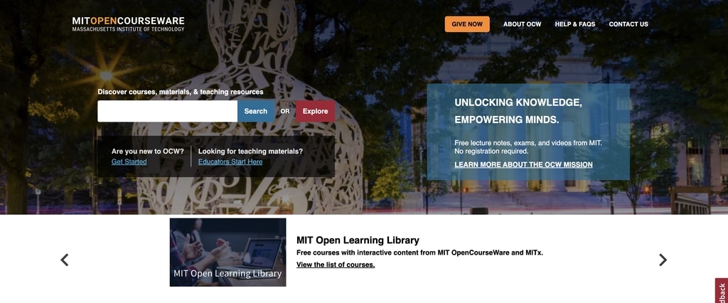 Website học tiếng anh chuyên ngành CNTT Ocw