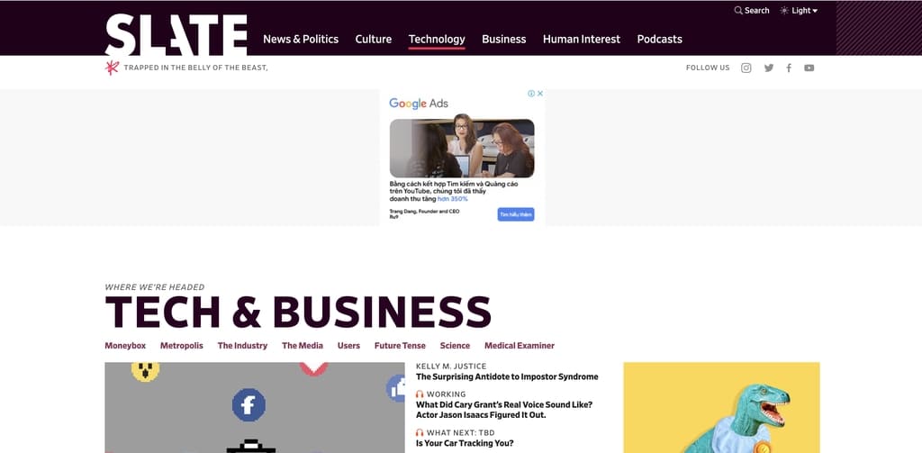 Website học tiếng anh Slate