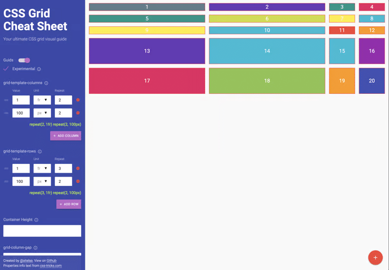 CSS Grid Cheat Sheet